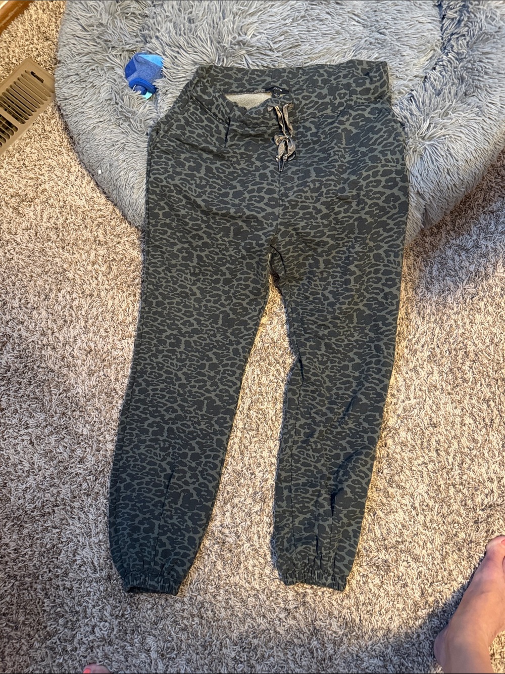 Joe's Jeans Dark Charcoal Leopard Print Joggers